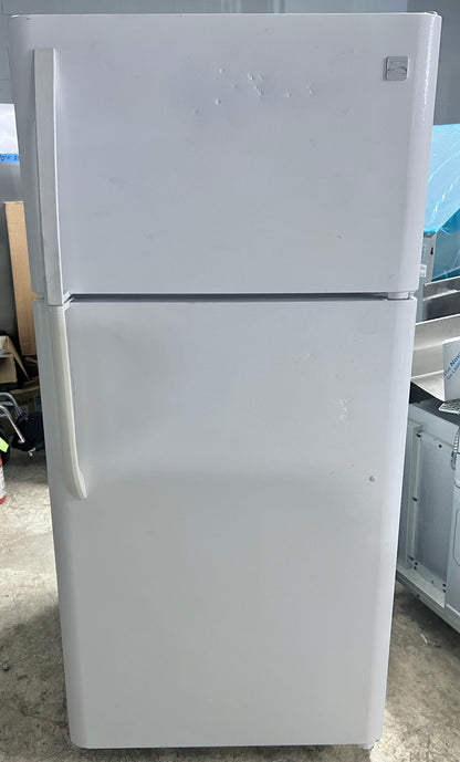 30 Inch Kenmore Top Freezer White Refrigerator , 18 Cu Ft , 253.6041261E,  444454
