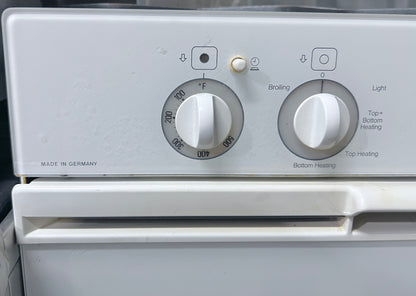 24 Inch Built In Miele Deluxe H806 Vintage Stacked Double Wall Oven , Convection , White , 444455