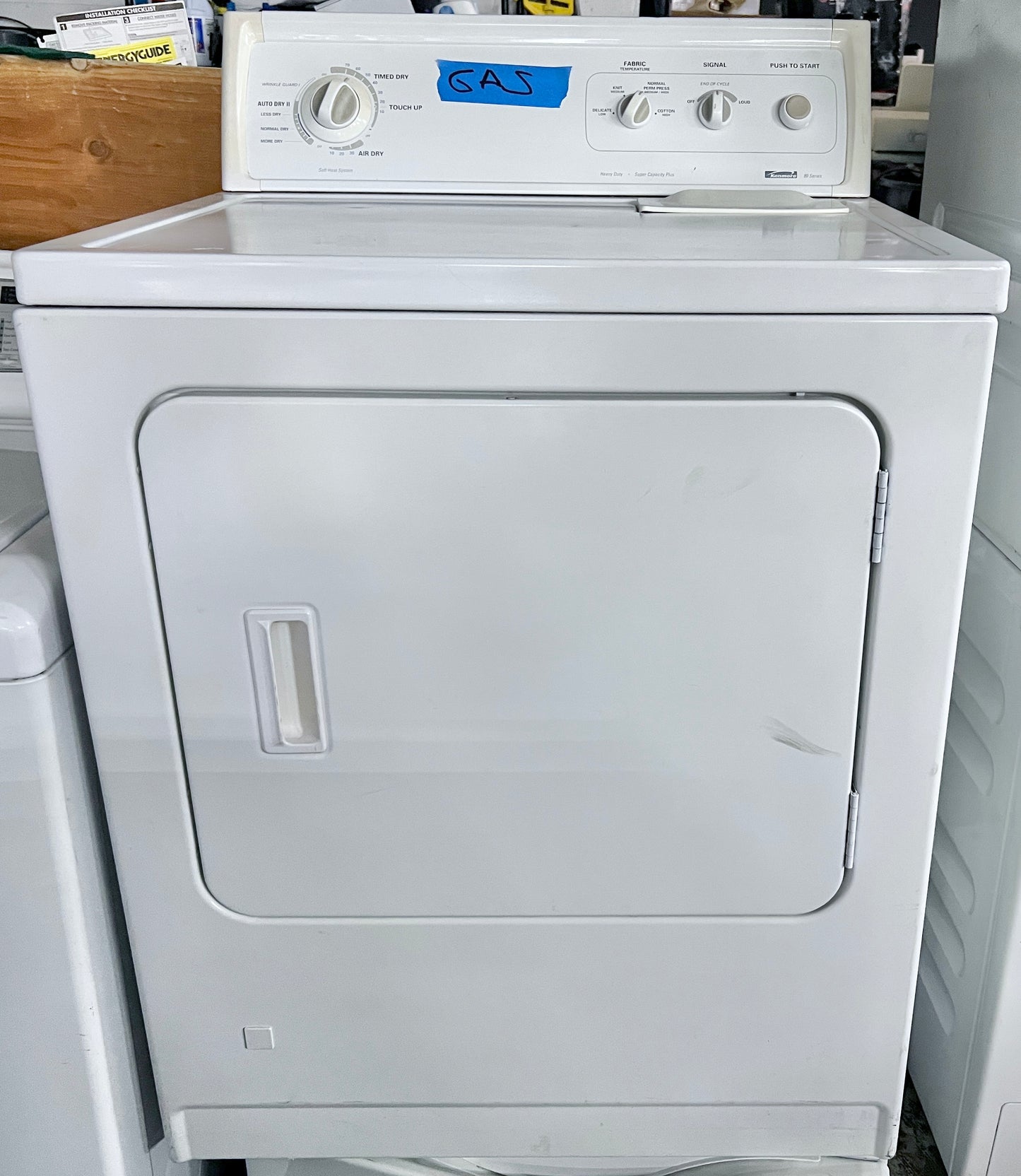 29 Inch Kenmore Front Load Gas Dryer Machine , 110.76822690 , White , 444456