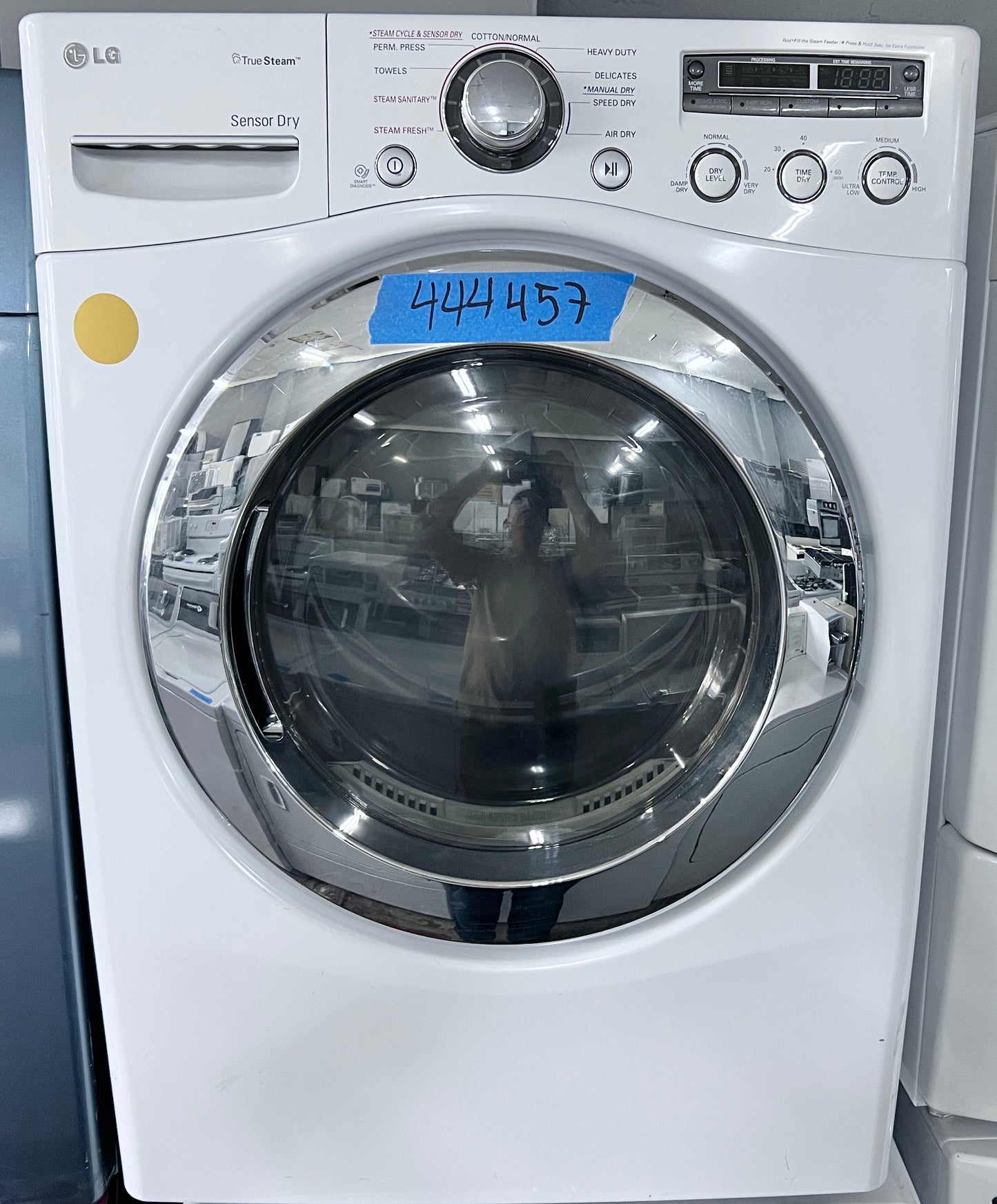 27 Inch LG Steam Series DLEX2650W Front Load Electric Dryer Machine , 7.3 Cu Ft , 444457