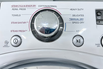 27 Inch LG Steam Series DLEX2650W Front Load Electric Dryer Machine , 7.3 Cu Ft , 444457