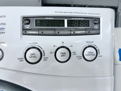 27 Inch LG Steam Series DLEX2650W Front Load Electric Dryer Machine , 7.3 Cu Ft , 444457