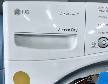 27 Inch LG Steam Series DLEX2650W Front Load Electric Dryer Machine , 7.3 Cu Ft , 444457