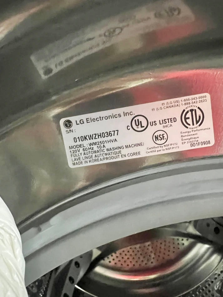 LG Front Load Graphite Steel Washer & Electric Dryer, DLE5955G, WM2501HVA, 999600