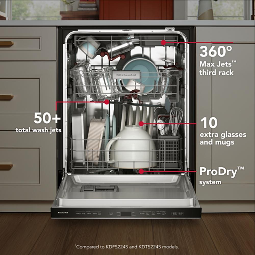 Kitchenaid KDFS324SPS Built In Dishwasher 41 dBA , 3rd Rack Print Shield Stainless Steel , 24 Inch , 222020