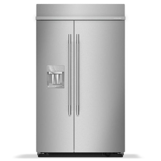 KBSD748SPS Kitchenaid Side By Side Built In Refrigerator Stainless Steel Water Ice Dispenser 48 Inch 013003