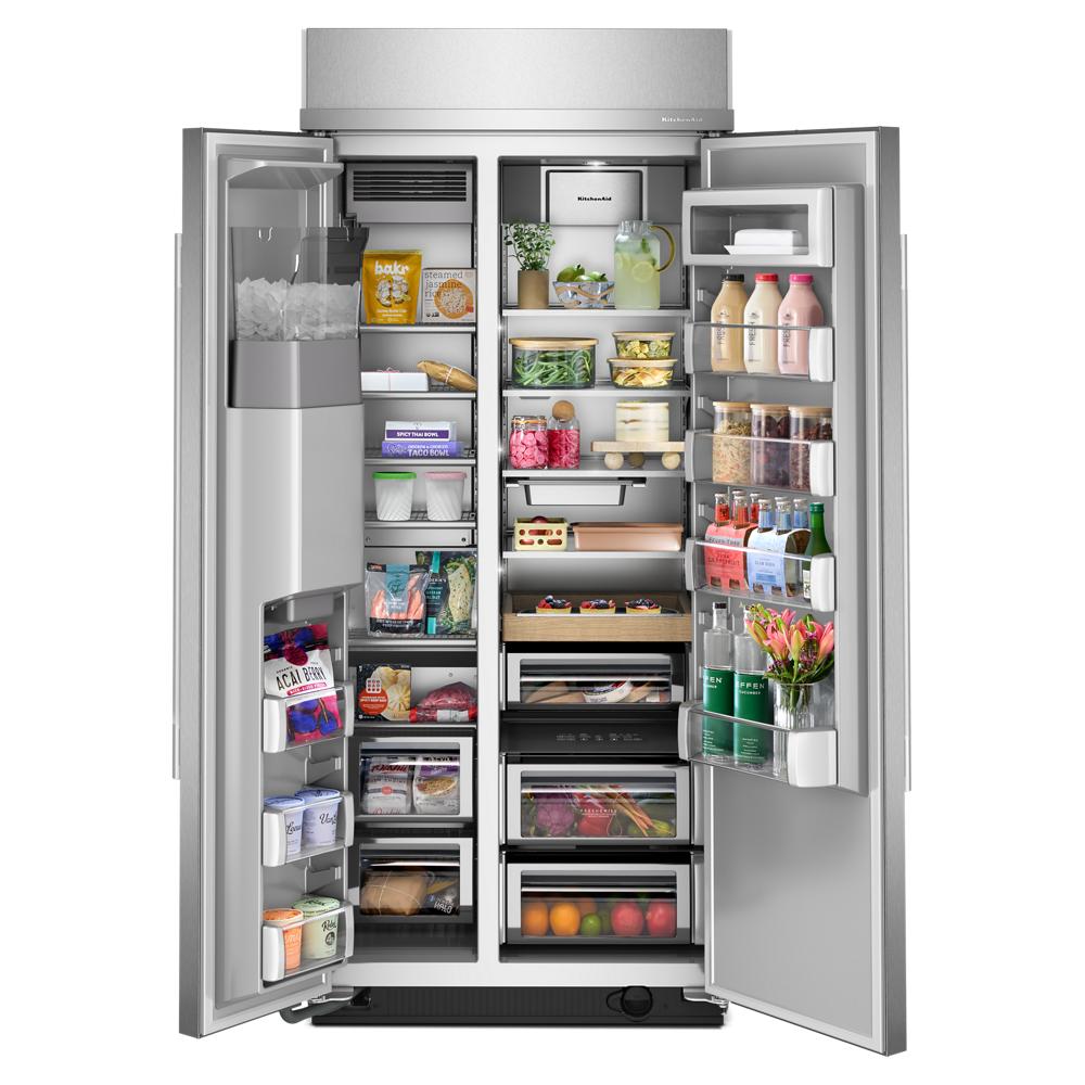 KBSD736SPS Kitchenaid Side By Side Built In Refrigerator , Water and Ice Dispenser , Stainless Steel 36 Inch 013006