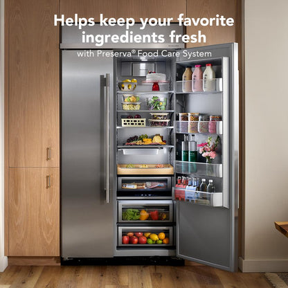 KBSD736SPS Kitchenaid Side By Side Built In Refrigerator , Water and Ice Dispenser , Stainless Steel 36 Inch 013006