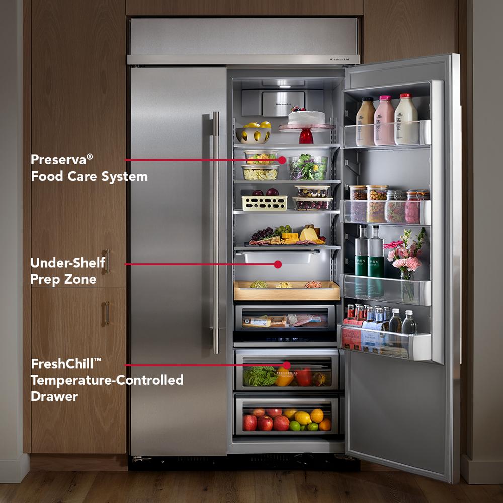 KBSN748TPA Kitchenaid Side By Side Built In Refrigerator with Platinum Interior , Panel Ready Doors , 30 Cu Ft , 48 Inch 013013