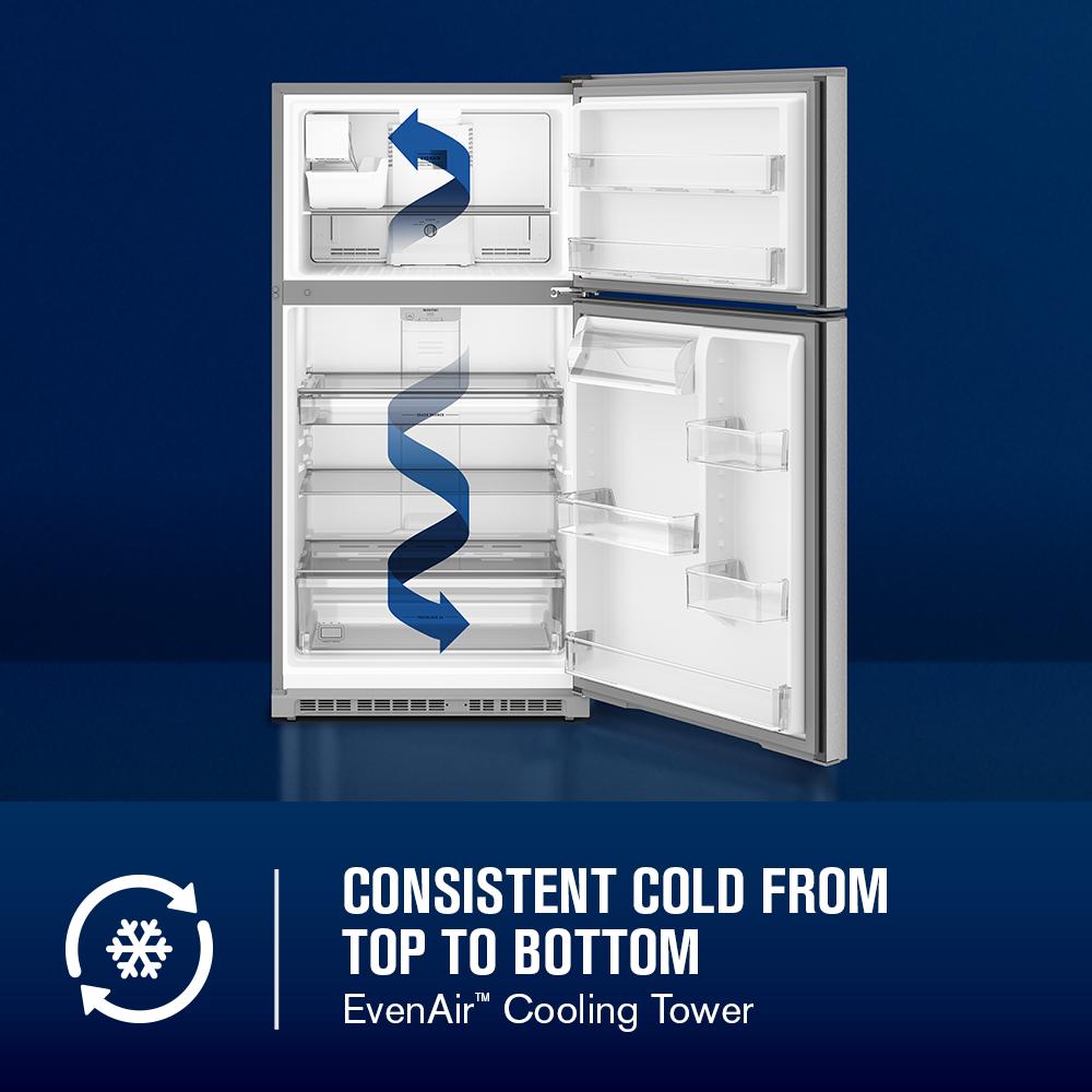 Maytag MRTX7621TZ Refrigerator , Top Freezer , Energy Star 21 Cu Ft 33 Inch , Fingerprint Resistance Stainless Steel,  111015