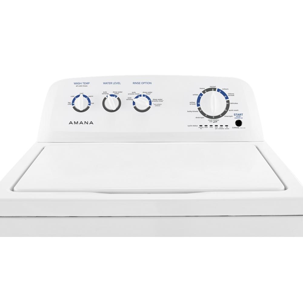 Amana 3.8 Cu Ft Top Load Washer Machine , White , Stainless Steel Tub , NTW4519JW , 27 Inch , New , 999017