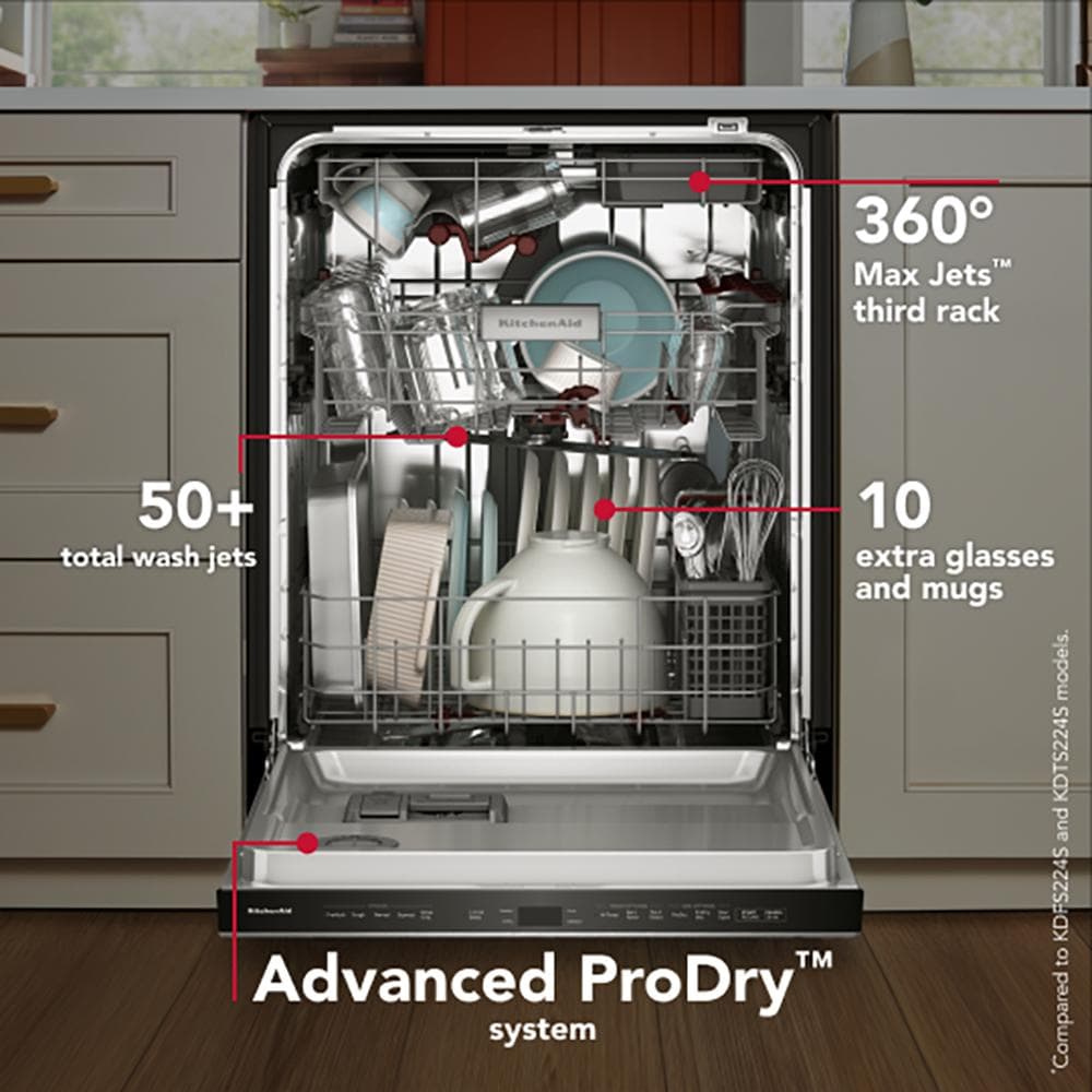 Kitchenaid KDPS724SJP Built In Dishwasher Juniper 44 dbA 3rd Rack , 24 Inch 222004