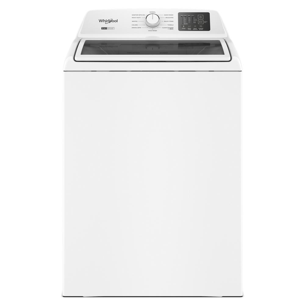 Whirlpool Top Load Washer WTW4307SW , 4.3 Cu Ft 27 Inch , New 2 in 1 Removable Agitator  and Soft Close Glass Lid , 999018