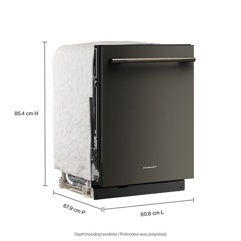 Kitchenaid KDTS624SBE Built In Dishwasher , 3rd Rack , 44 dBA , Black Ore , 24 Inch , 360 Max Jets ,  222010
