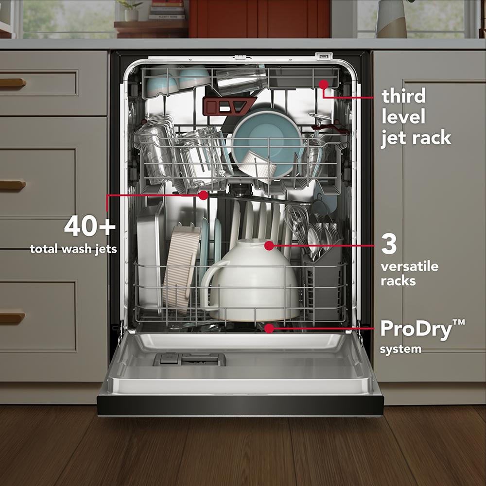 Kitchenaid KDTS324SPS Built In Dishwasher . 3rd Rack , Print Shield Stainless Steel , 24 Inch , 222016
