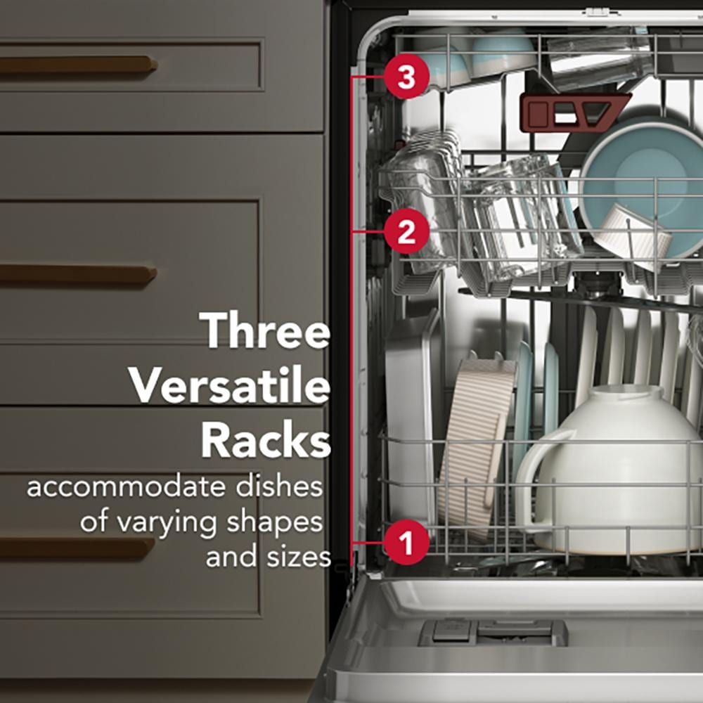 Kitchenaid KDTS324SPS Built In Dishwasher . 3rd Rack , Print Shield Stainless Steel , 24 Inch , 222016