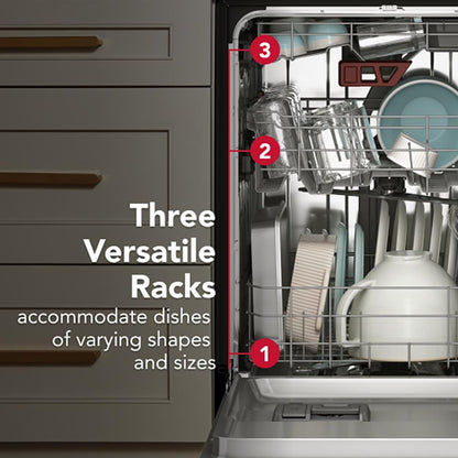 Kitchenaid KDTS324SPS Built In Dishwasher . 3rd Rack , Print Shield Stainless Steel , 24 Inch , 222016