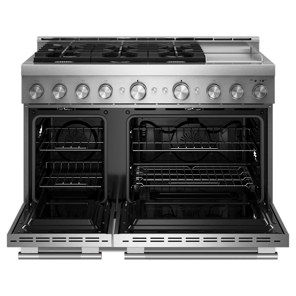 KFGD948SSS Kitchenaid Gas Range Commercial Style with Griddle and 6 Burner , Air Fry Oven , Convection , Stainless Steel 48 Inch 013004