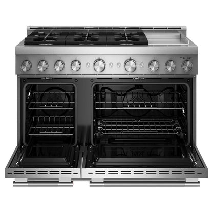 KFGD948SSS Kitchenaid Gas Range Commercial Style with Griddle and 6 Burner , Air Fry Oven , Convection , Stainless Steel 48 Inch 013004