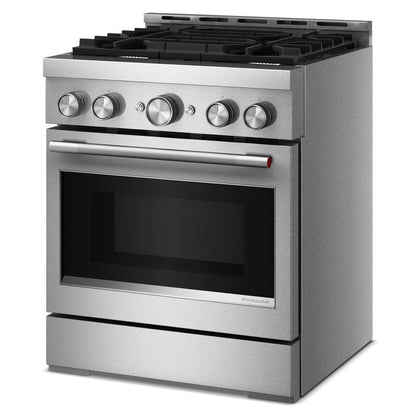 KFGS930SSS Kitchenaid Gas Range Commercial Style Air Fry Oven , Convection , 4 Burner , Stainless Steel 30 Inch 013008