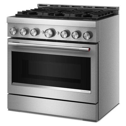 KFGS936SSS Kitchenaid Gas Range Commercial Style with Air Fry Oven , Convection , 6 Burner , Stainless Steel 36 Inch 013005