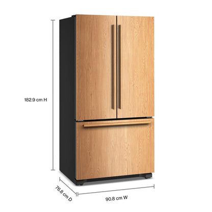 Kitchenaid KRFC136TPA Counter Depth Refrigerator French Door Style , Internal Water and Ice Dispenser , 22 Cu Ft , Panel Ready , 36 Inch , 333007