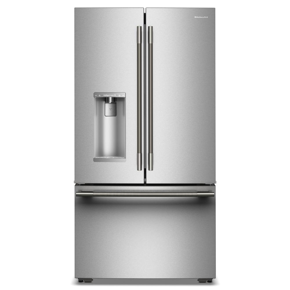 Kitchenaid KRFC536SPS Counter Depth Refrigerator French Door Style , Internal Ice and Water , 23 CU Ft , 36 Inch , Print Shield Stainless Steel , 333011