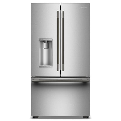 Kitchenaid KRFC536SPS Counter Depth Refrigerator French Door Style , Internal Ice and Water , 23 CU Ft , 36 Inch , Print Shield Stainless Steel , 333011
