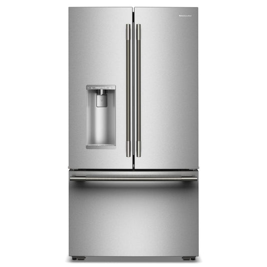 Kitchenaid KRFC536SPS Counter Depth Refrigerator French Door Style , Internal Ice and Water , 23 CU Ft , 36 Inch , Print Shield Stainless Steel , 333011