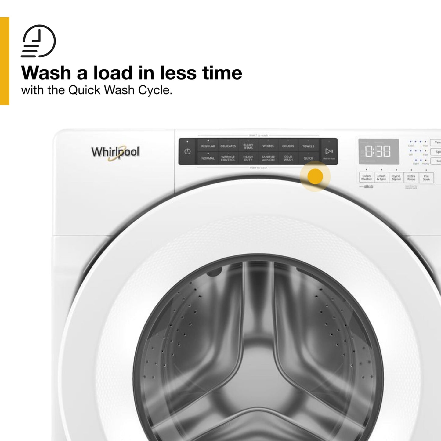 Whirlpool WFW560CHW 4.3 Cu Ft Smart Washer Closet Depth Front Load White 27 Inch Energy Star , 999010