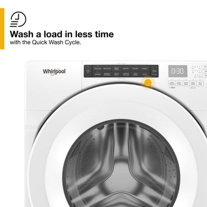 Whirlpool WFW560CHW 4.3 Cu Ft Smart Washer Closet Depth Front Load White 27 Inch Energy Star , 999010