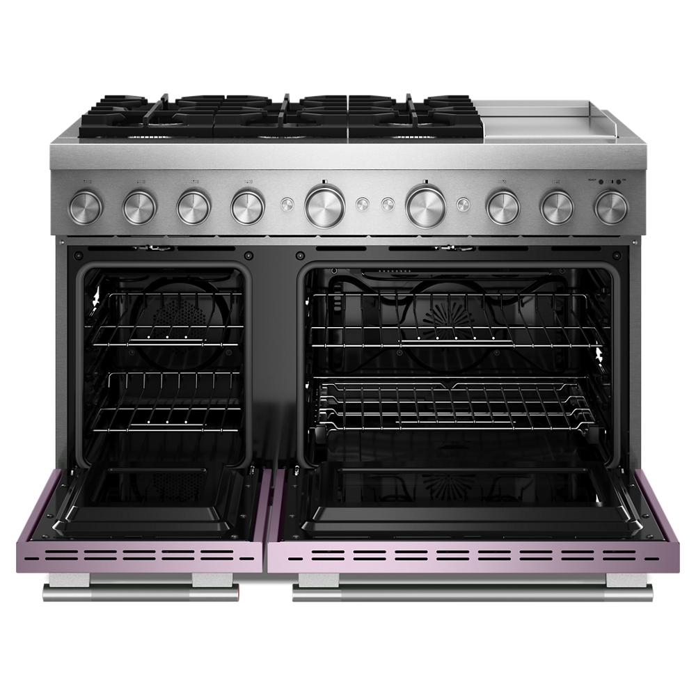 KFDD948SWF Kitchenaid Gas Range Commercial Style Dual Fuel with  Griddle , Convection Oven , Stainless Steel Wildflower Pink 48 inch 013010