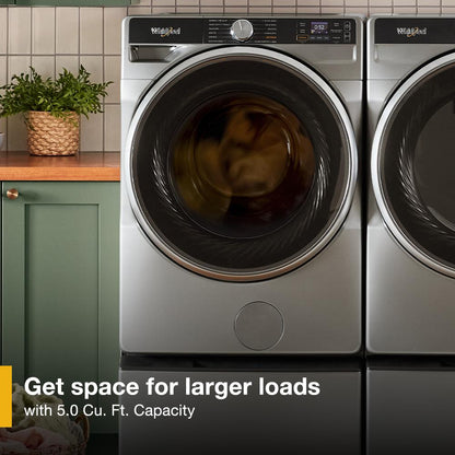 Whirlpool WFW6720RR Smart 5.0 Cu Ft Steam Washer Front Load Radiant Silver Energy Star , 27 Inch , New 999005