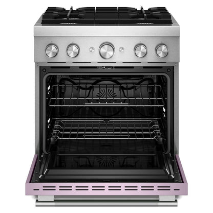 KFDS930SWF Kitchenaid Gas Range Commercial Style Dual Fuel Air Fry Oven , Convection , 4 Burner Stainless Steel and Wildflower Pink 30 Inch 013011