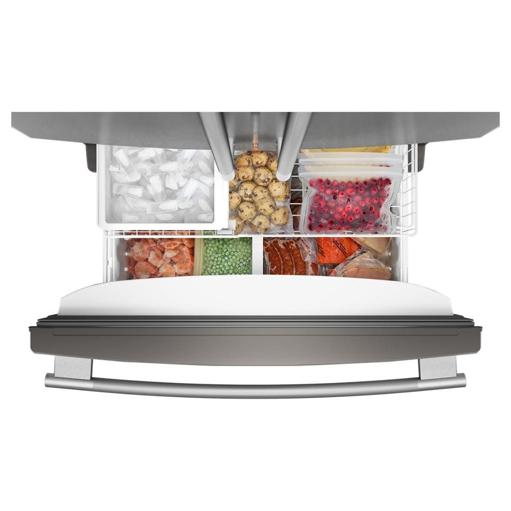 Kitchenaid KRFC136SPS Counter Depth Refrigerator French Door Style , Internal ice and Water Dispenser , 20 Cu Ft , Print Shield Stainless Steel , 36 Inch , 333009
