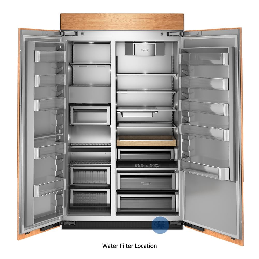 KBSN748TPA Kitchenaid Side By Side Built In Refrigerator with Platinum Interior , Panel Ready Doors , 30 Cu Ft , 48 Inch 013013