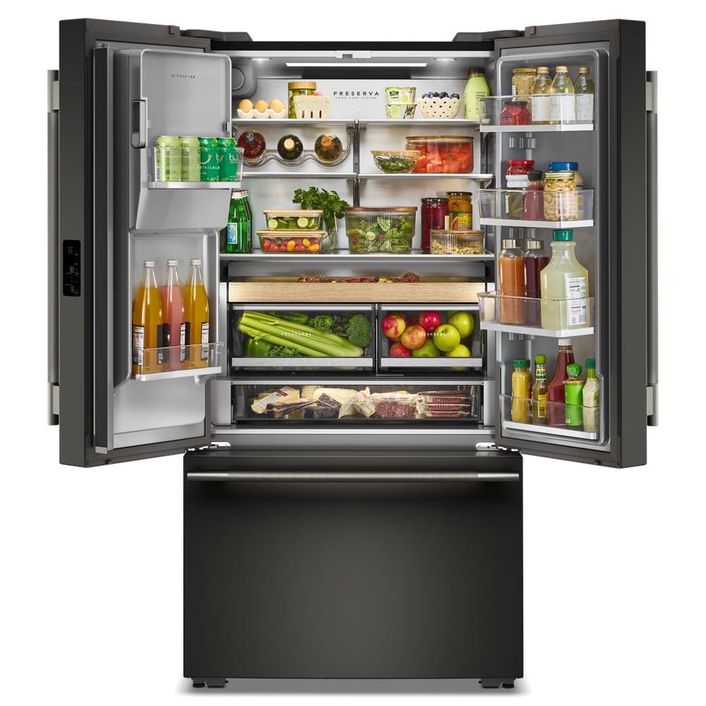 Kitchenaid KRFC636SBE Counter Depth French Door Refrigerator , Exterior Ice and Water Dispenser , Black Ore ,23 Cu Ft ,  36 Inch 333002