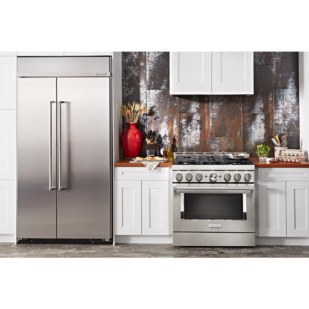 KFGC506JSS Kitchenaid Gas Range Stainless Steel Commercial Style with 6 Burner , simmer , True Convection Oven 36 inch 013002