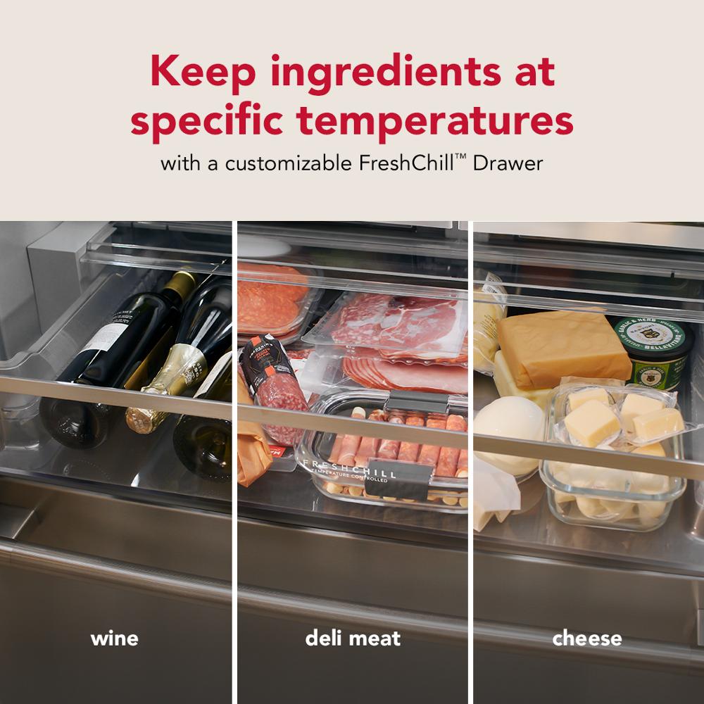 Kitchenaid KRFC536SPS Counter Depth Refrigerator French Door Style , Internal Ice and Water , 23 CU Ft , 36 Inch , Print Shield Stainless Steel , 333011