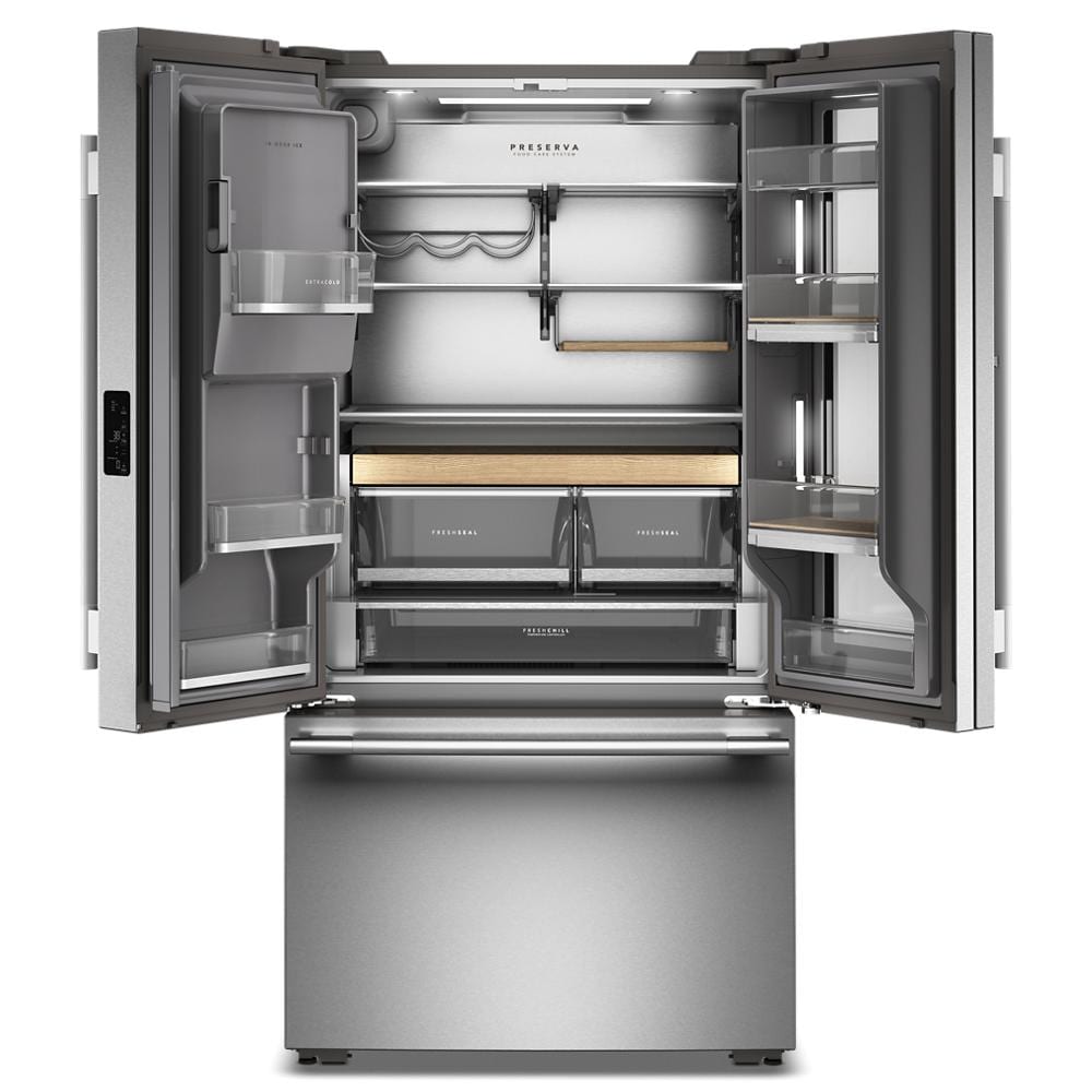 Kitchenaid KRFC936SPS Counter Depth Refrigerator with ClearVue , 24 Cu Ft , French Door Style , 36 Inch , Print Shield Stainless Steel , 333012