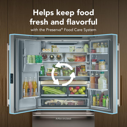 Kitchenaid KRFC636SPS Counter Depth Refrigerator French Door Style , Dual Ice , Auto Fill , Exterior Ice and Water , 23 Cu Ft , Print Shield Stainless Steel , 36 Inch 333004