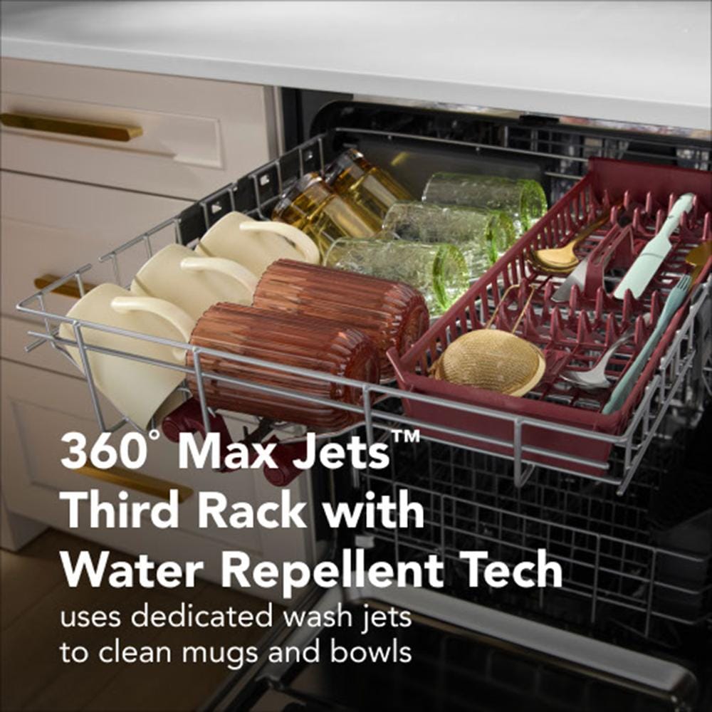 Kitchenaid KDTS434SPS Built In Dishwasher , 3rd Rack , 44 dBA , Print Shield Stainless Steel , 24 Inch , 222015