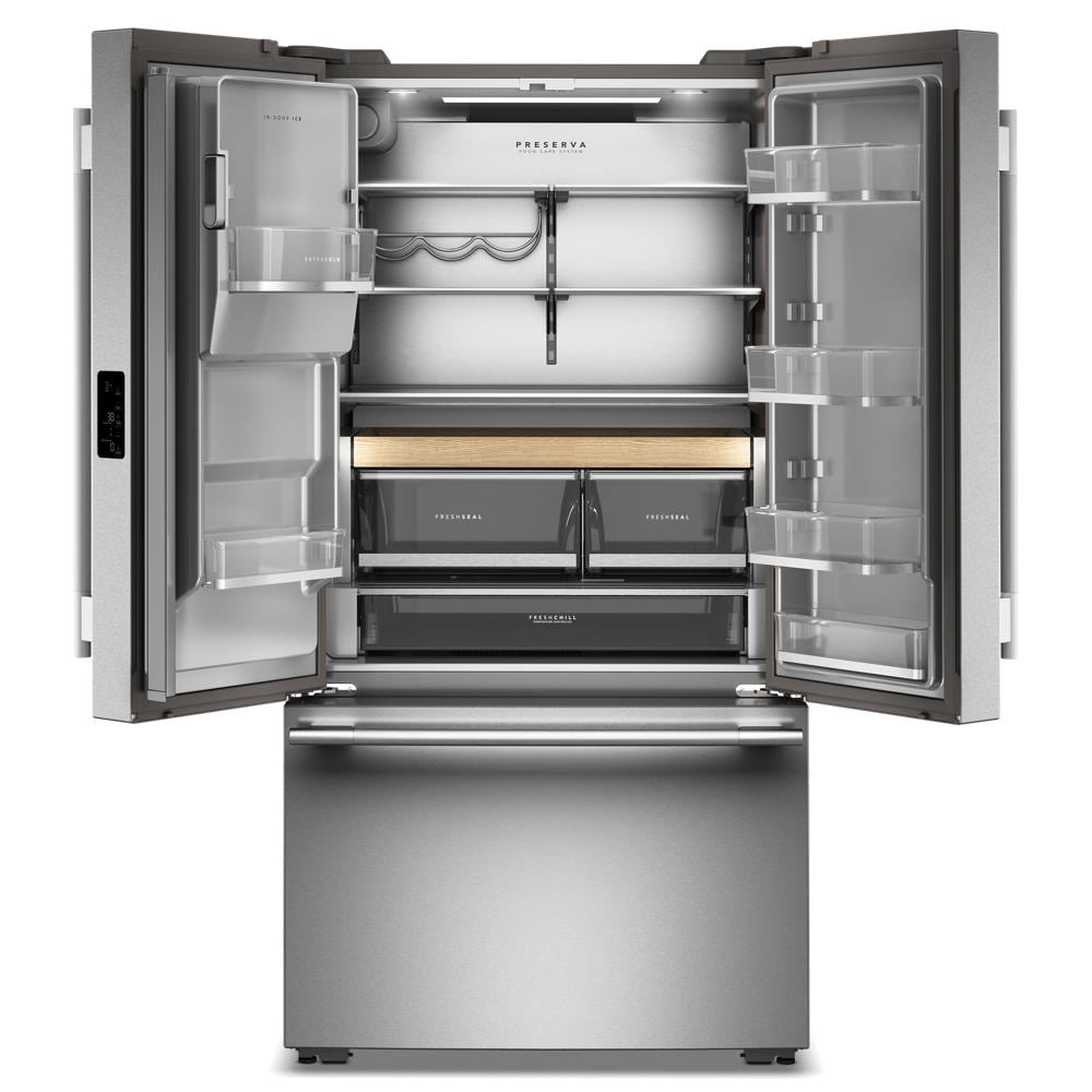 Kitchenaid KRFC536SPS Counter Depth Refrigerator French Door Style , Internal Ice and Water , 23 CU Ft , 36 Inch , Print Shield Stainless Steel , 333011