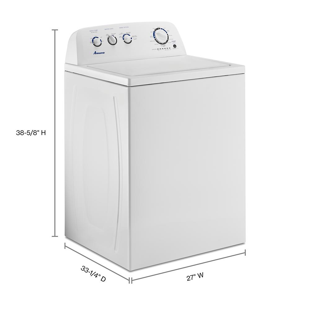 Amana 3.8 Cu Ft Top Load Washer Machine , White , Stainless Steel Tub , NTW4519JW , 27 Inch , New , 999017