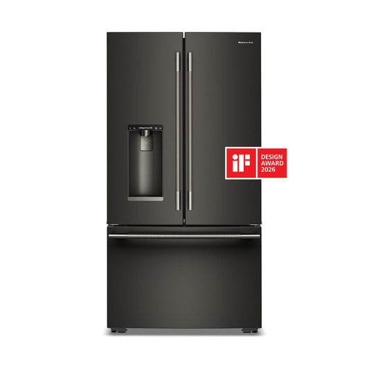 Kitchenaid KRFC636SBE Counter Depth French Door Refrigerator , Exterior Ice and Water Dispenser , Black Ore ,23 Cu Ft ,  36 Inch 333002