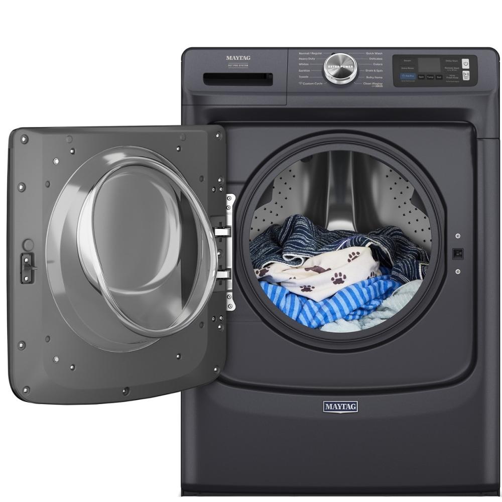 Maytag MFW7020RF Smart 5.0 Cu Ft Pet Pro Washer Front Load Midnight Steel Energy Star 27 Inch , New , 9990006
