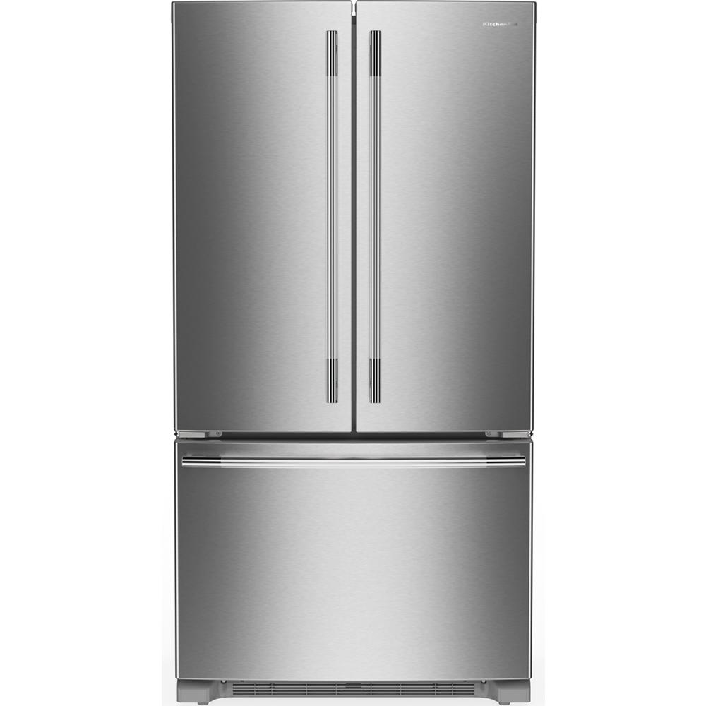 Kitchenaid KRFC136SPS Counter Depth Refrigerator French Door Style , Internal ice and Water Dispenser , 20 Cu Ft , Print Shield Stainless Steel , 36 Inch , 333009