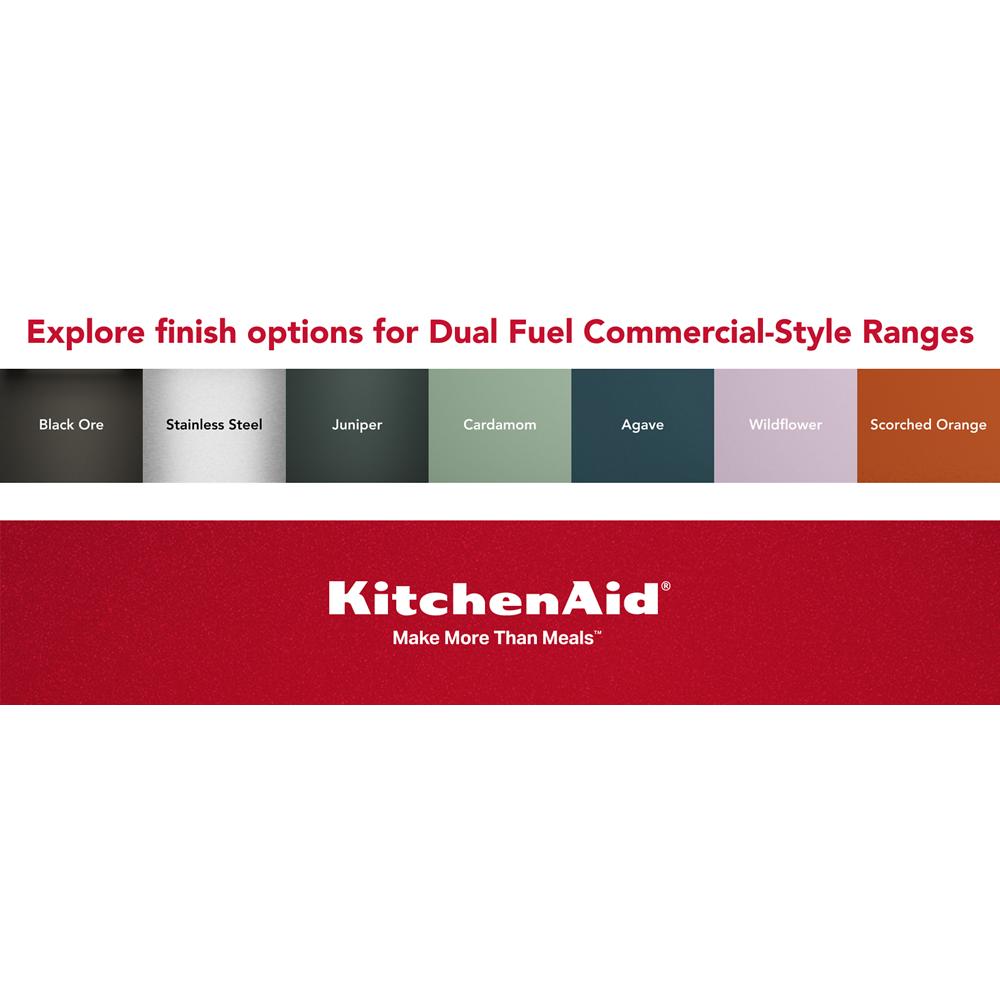 KFDS930SWF Kitchenaid Gas Range Commercial Style Dual Fuel Air Fry Oven , Convection , 4 Burner Stainless Steel and Wildflower Pink 30 Inch 013011