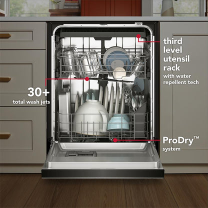 Kitchenaid KDFS224SPS Built In Dishwasher , 3rd Rack , Print Shield Stainless Steel , 47 dBA , 24 Inch 222022