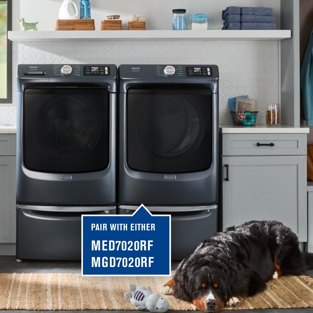Maytag MFW7020RF Smart 5.0 Cu Ft Pet Pro Washer Front Load Midnight Steel Energy Star 27 Inch , New , 9990006